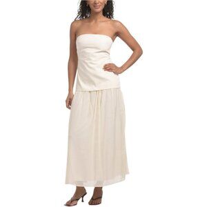 MOON RIVER Tube Mixed Media Dress